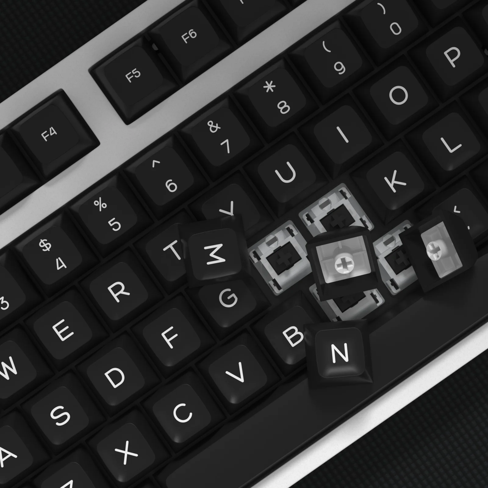 KBDiy-teclas PBT GMK WOB, doble disparo, perfil SA, color negro, 161 teclas, ISO personalizado para teclado mecánico 7U para GMK67 64 61 87 980 - imagen 5