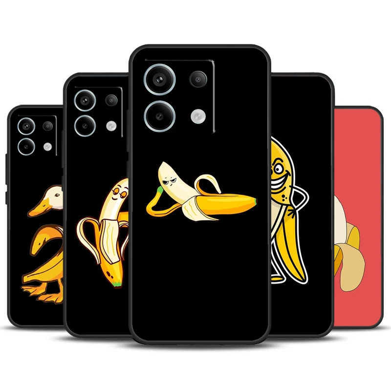 Memes dibujos animados divertido plátano funda de teléfono para Redmi Note 12 13 Pro Plus 9 10 11 Pro 9S 10S 11S 12S Redmi 10C 12C 13C