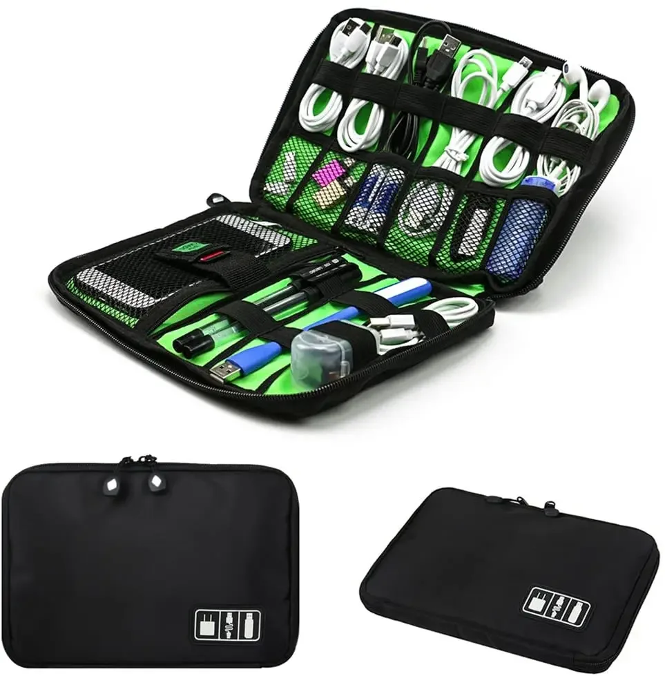 Organizador de cables, bolsas de almacenamiento, Kit de sistema, estuche, Cable de datos USB, auricular, bolígrafo, Banco de energía, dispositivos digitales, bolsas de viaje