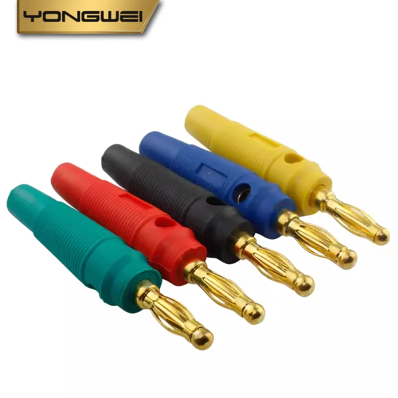 Cable de altavoz YONGWEI conector de clavija Banana amplificador de potencia chapado en oro de cobre enchufe de 4mm cable de altavoz conector Banana - imagen 3