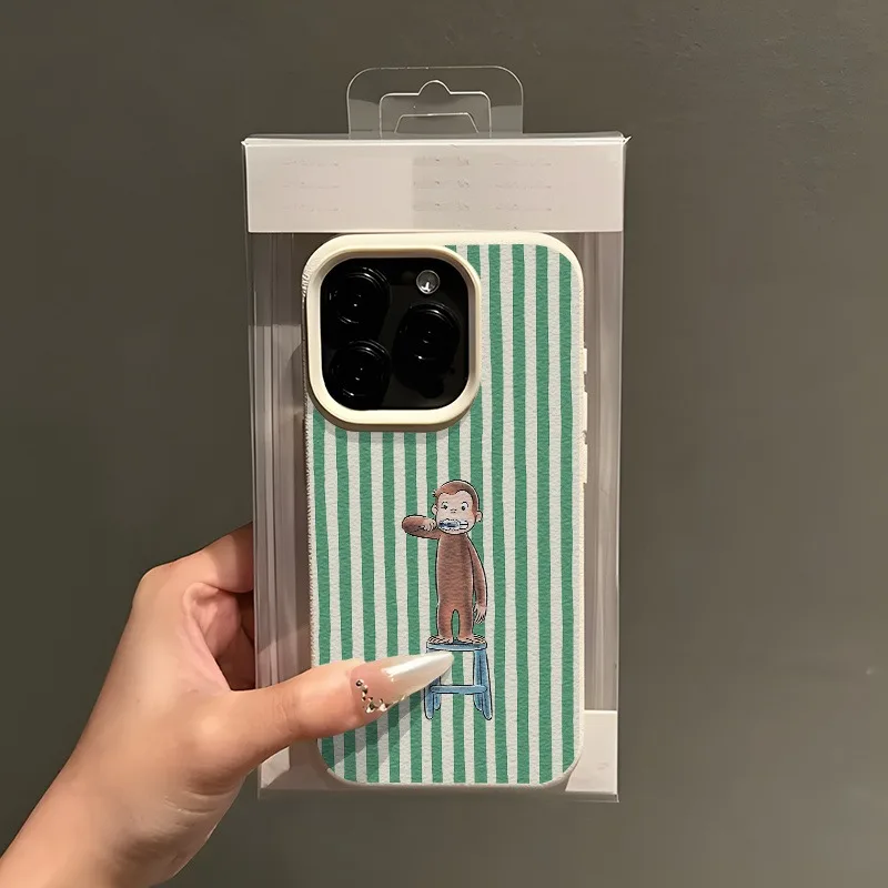 Funda de teléfono con diseño de lichi y mono, cepillo de dientes a rayas verdes, para Xiaomi Redmi 15C 14C 13C Redmi Note 14 Pro Plus 13 12 11 10 - imagen 4