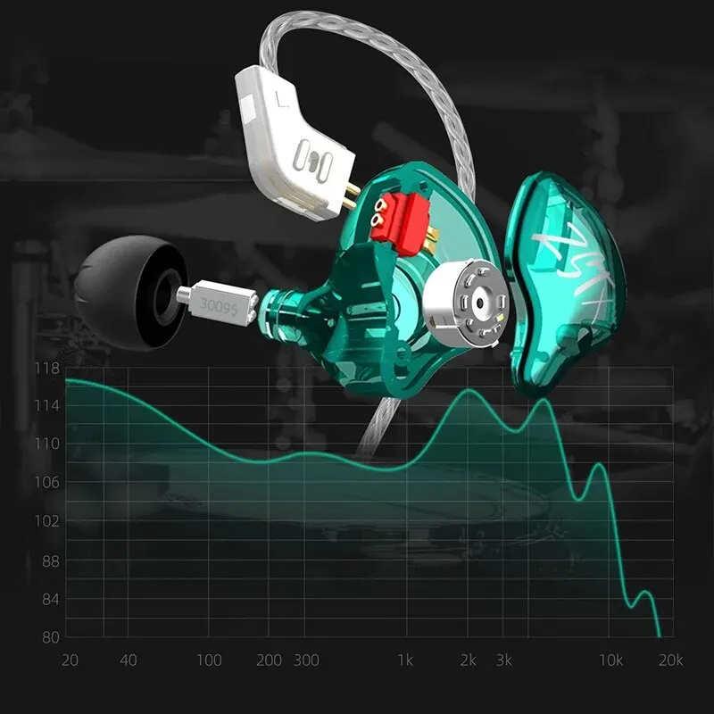 KZ ZSTX 1DD + 1BA auriculares internos con controlador híbrido, auriculares con cancelación de ruido con Cable reemplazable de 2 pines - imagen 4