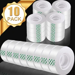 10-1 rollos de recambios de cinta transparente, recambios de cinta transparente para dispensador, cintas invisibles para oficina, hogar, suministros escolares, 18/12/8mm