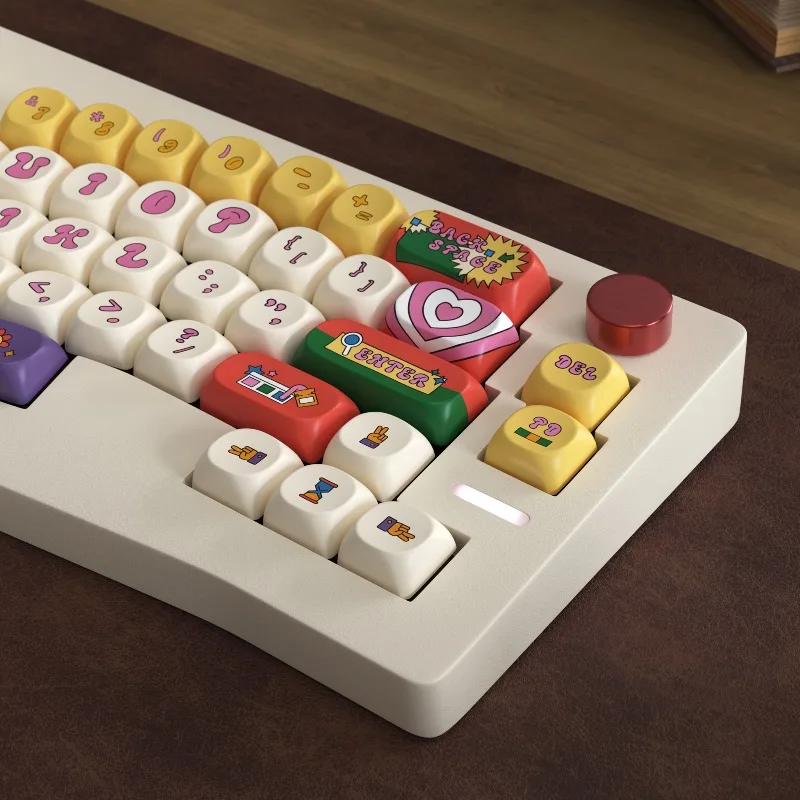 Juego de teclas con tema Retro americano, teclas PBT SOA Cherry Profile personalizadas originales hechas a mano para accesorios de teclado mecánico DIY - imagen 3