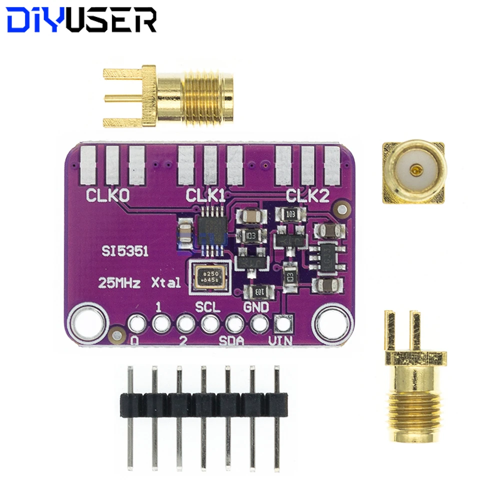 DC 3V-5V CJMCU-5351 Si5351A Si5351 I2C generador de reloj placa de ruptura generador de señal reloj 8KHz-160MHz para Arduino - imagen 5
