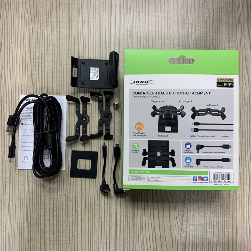 Botones traseros de extensión de Gamepad, accesorios para juegos, reemplazo de paleta de controlador trasero con Cable de datos para Xbox Series/One S/X - imagen 2