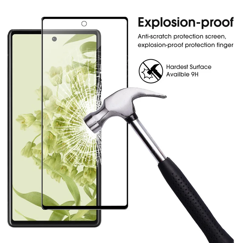 Pantalla de vidrio templado para Google Pixel 7 7 Pro 6a 6 6 Pro Protector de pantalla HD resistente a los arañazos película templada de pantalla completa - imagen 5