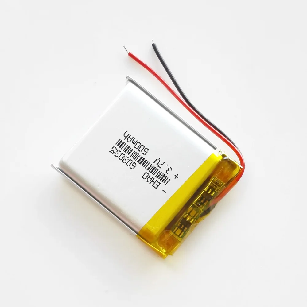 5 x Uds 3,7 V 600mAh LiPo batería recargable 603035 para Mp3 PAD DVD E-book auriculares Bluetooth reloj inteligente GPS - imagen 4