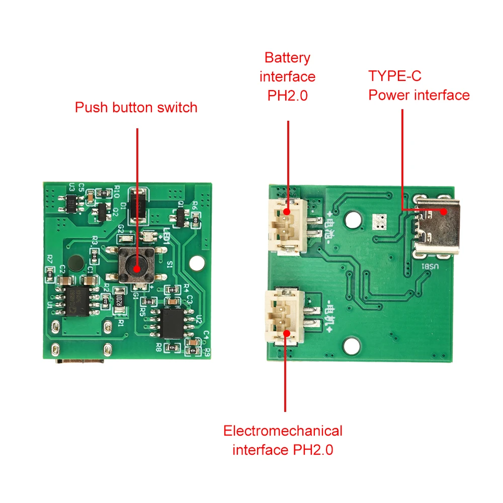 Módulo de atomización recargable, interfaz de TYPE-C, tablero de Control de pulverización, regadera eléctrica, CC 5V, protección de seguridad - imagen 5