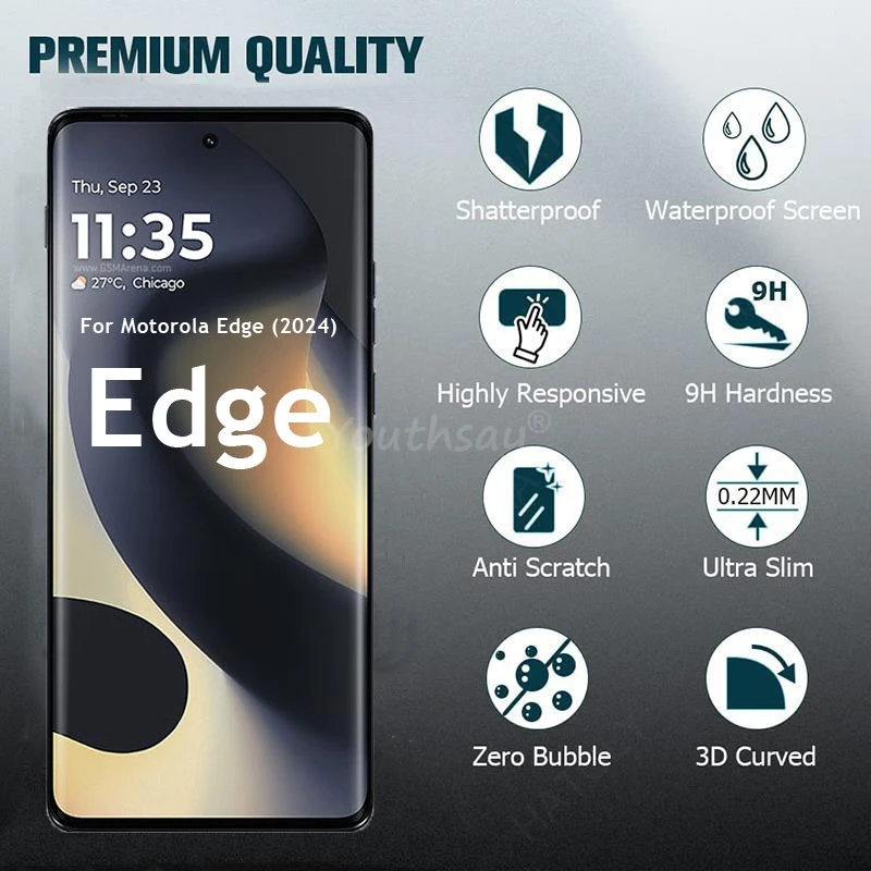 Para Motorola Edge 2024 vidrio 3D curvado HD pantalla Protector de cámara película Moto Edge 2024 vidrio templado Motorola Edge 2024 vidrio - imagen 2