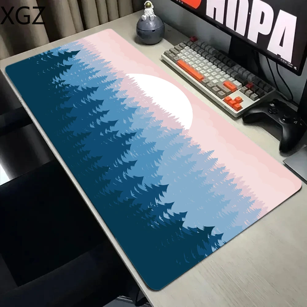 Alfombrilla de ratón XXL Deep forest firewatch para ordenador portátil, alfombra grande para juegos, teclado de borde de bloqueo, 70x30cm, alfombrilla de escritorio para CSGO LOL - imagen 3