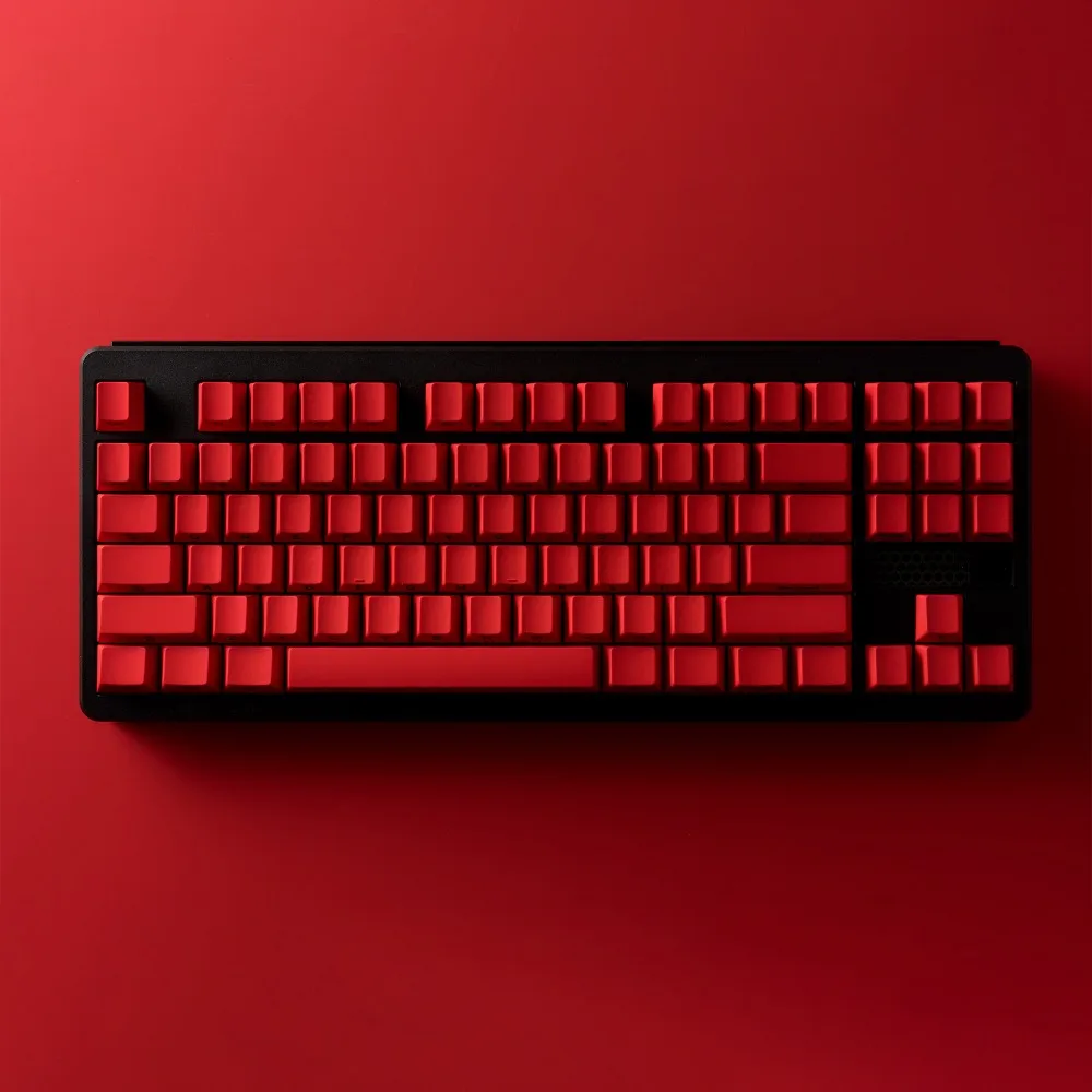 Tapa de tecla roja clásica, perfil de cereza MOD, juego completo de 151 teclas Pbt, accesorio de juego, ergonomía, tallado frontal, sin grabado, tallado lateral