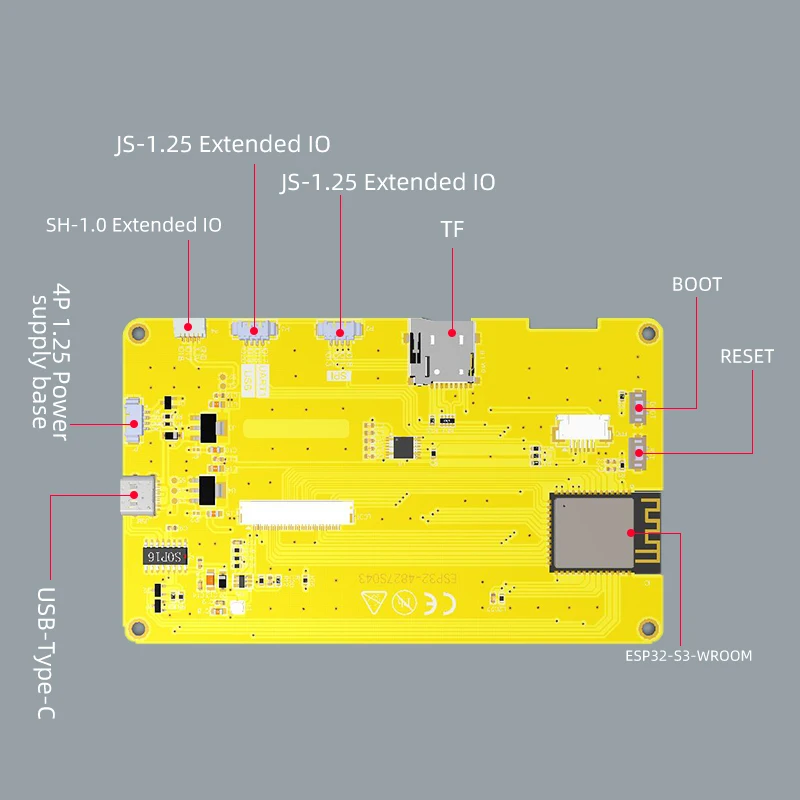 ESP32-S3 pantalla inteligente IPS 800*480 de 4,3 pulgadas para Arduino LVGL HMI 8M PSRAM 16M Flash WIFI y Bluetooth RGB pantalla LCD + Tutorial - imagen 3