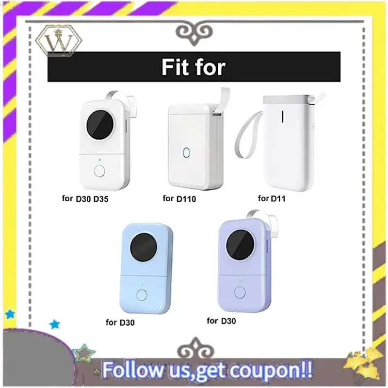 Nuevo para Phomemo D30 D35/JADENS D11/Memoking bolsa organizadora de impresora de código de barras negra portátil multifuncional, almacenamiento de máquinas de etiquetas - imagen 4