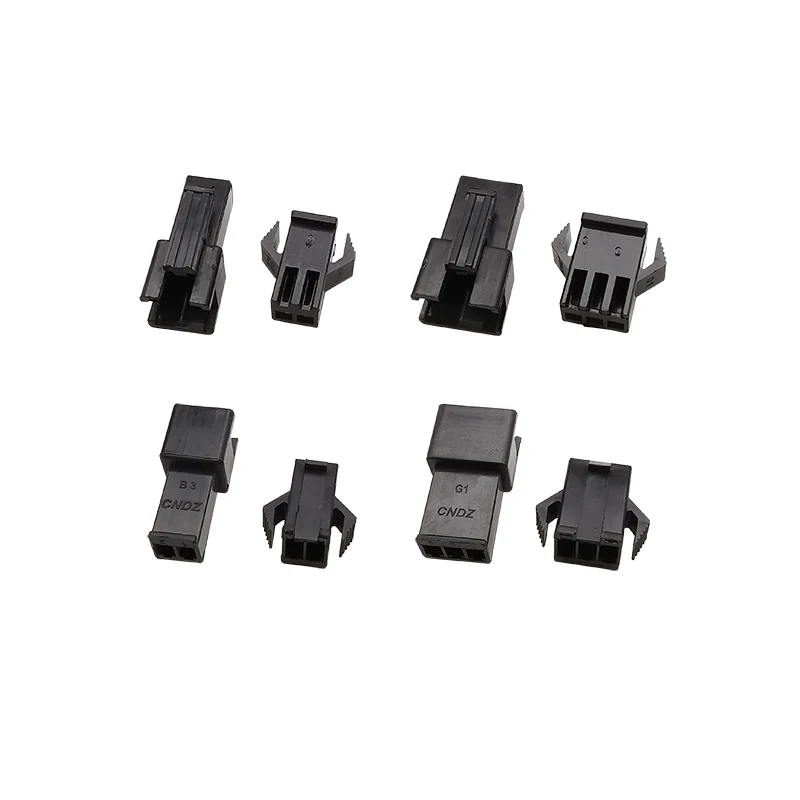 JST SM-conector de cable adaptador de Terminal de crimpado, conector macho y hembra de 5 pines, Pitch 2P 3P 4P, color negro, 200 unids/lote por caja - imagen 3