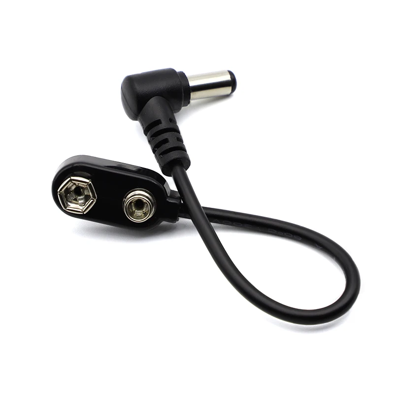 1/2/5 Uds Pedal de efecto 9V convertidor de Clip de batería Cable de alimentación conector a presión para Pedal de efecto de guitarra adaptador de fuente de alimentación de batería