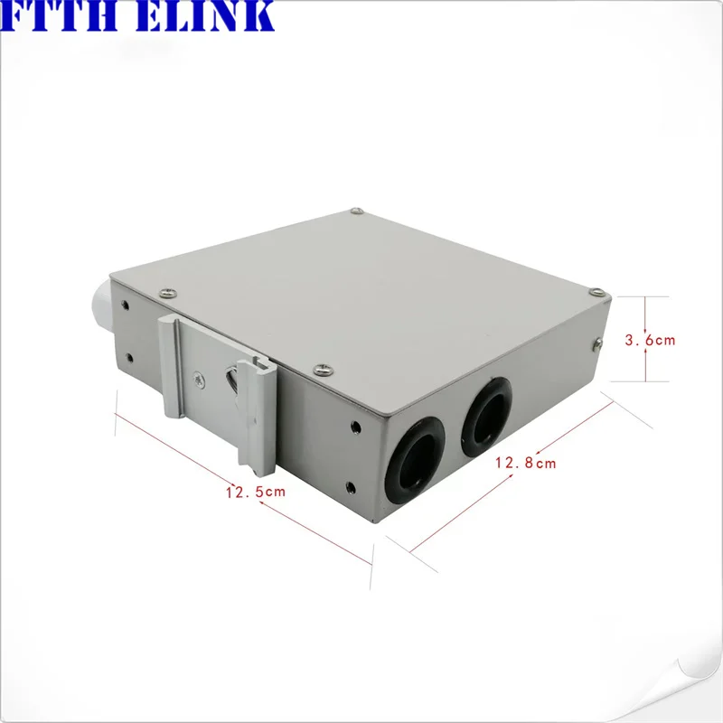 Caja de cables de fibra óptica, caja de terminales, caja divisora, instalación de riel guía de 8 puertos, acoplador SC, FC, ST, LC, 8 núcleos, 2 piezas - imagen 3