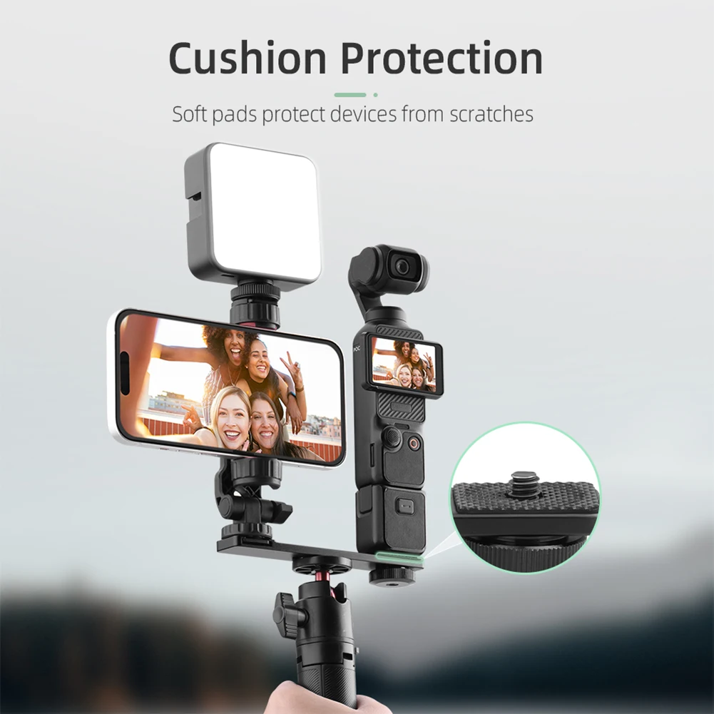 Soporte para teléfono soporte fijo para DJI Osmo Pocket 3 accesorios de expansión soporte para teléfono inteligente con tornillo de 1/4 pulgadas y zapata fría
