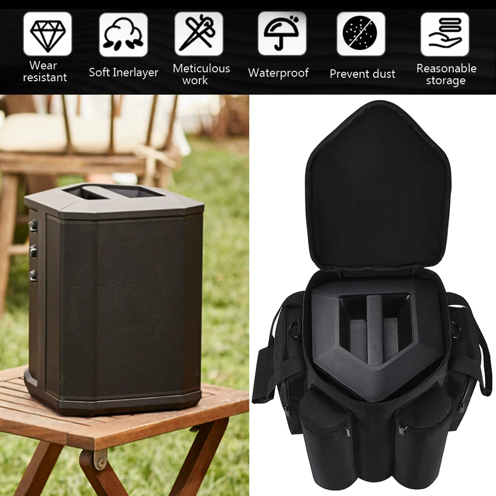 Bolsa de almacenamiento de transporte para Bose S1 PRO, sistema de PA inalámbrico, caja de sonido, bolsas portátiles, estuche de transporte para altavoz de viaje y Camping - imagen 3
