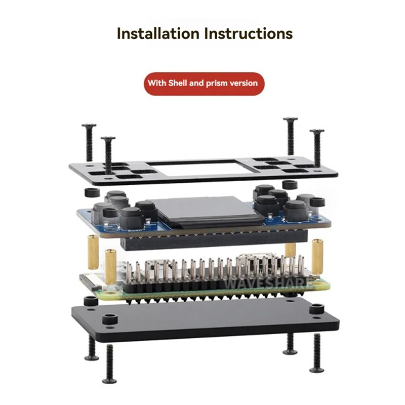 Módulo de juego con pantalla LCD de 1,3 pulgadas con botón y altavoz zumbador de Audio para Raspberry Pi Zero 2W RP2040-Pizero B