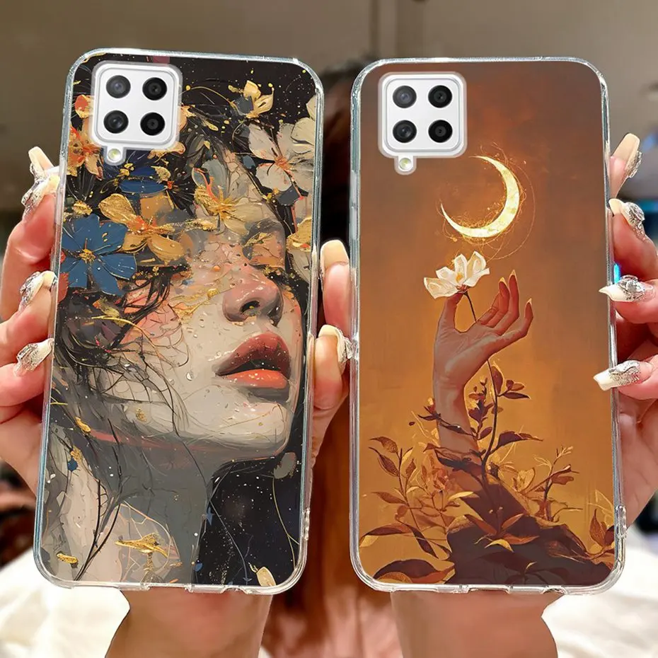 Nueva funda de pintura de moda para Samsung Galaxy A22 A225F A226B fundas de teléfono de silicona suave TPU para Samsung A22 4G 5G cubierta parachoques