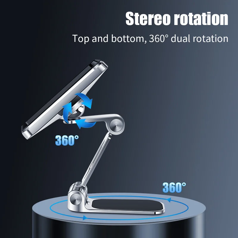 Soporte magnético plegable para teléfono de coche, soporte giratorio para GPS para coche, soporte móvil con imán fuerte de Metal para IPhone 13, Xiaomi, Huawei y Samsung - imagen 4