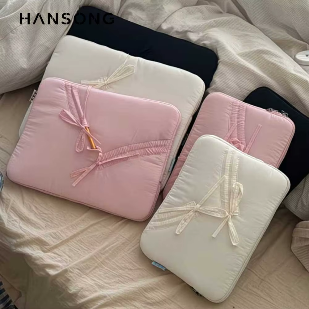 Funda hinchada para ordenador portátil de 11-15 pulgadas, funda para portátil para MacBook Air iPad Pro, bolsa para tableta, funda blanda para portátil a la moda ﻿