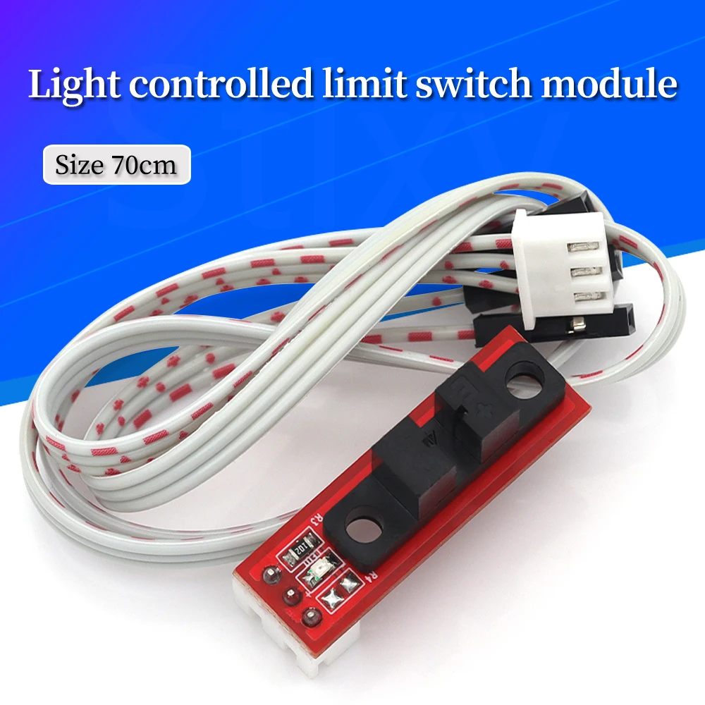 1/5/10 Uds interruptor de límite de Control de luz final óptico para rampas 1,4 tablero piezas de impresora 3D con Cable de 3 pines accesorios de pieza roja