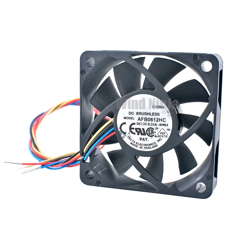 Ventilateur de refroidissement AFB0612HC, 6cm, 60mm, 60x60x13mm, DC 12V, 0,21 A, 4 broches, roulement à billes, pour CPU - imagen 4