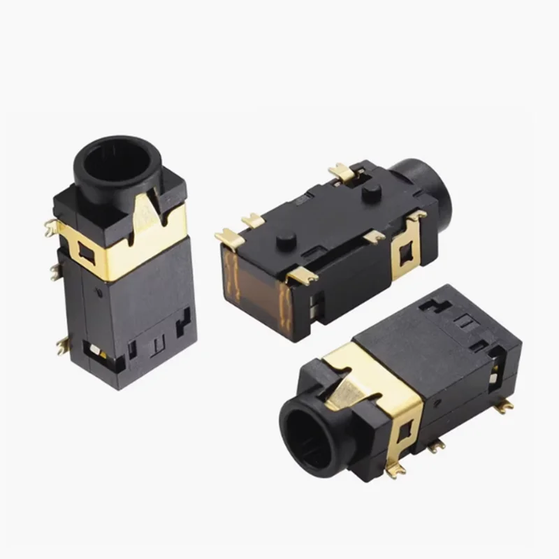 10 Uds. Toma para auriculares de 3,5 MM toma de Audio PJ-342 montada en superficie 6 pies doble pista chapada en oro PJ342 - imagen 2