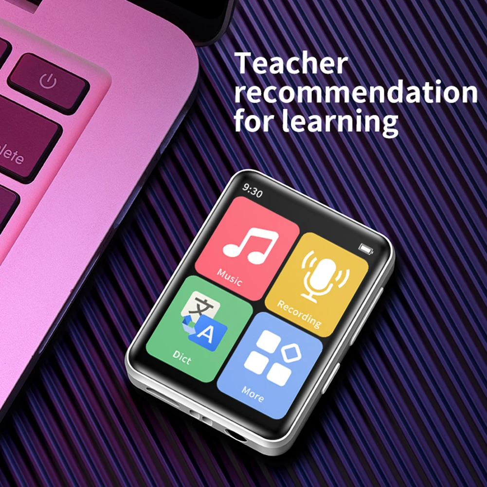 Reproductor de MP3 BT 5.2 Reproductor de música con pantalla táctil y radio FM Reproductor portátil de regalo - imagen 2