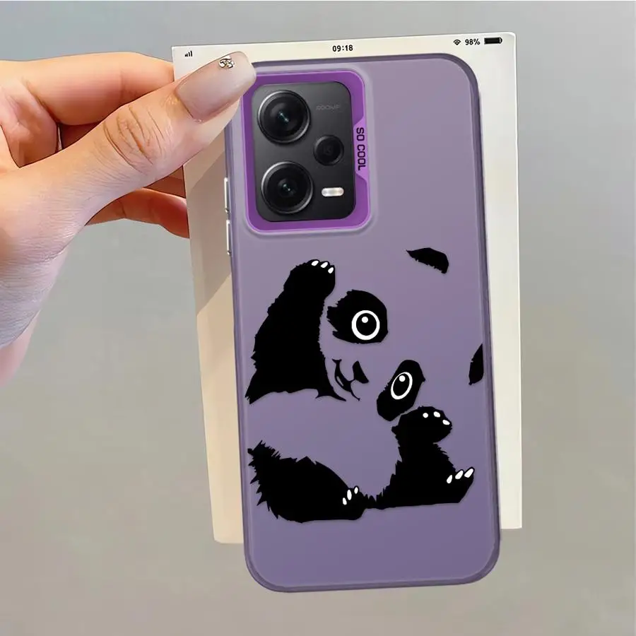 Funda trasera de teléfono para Xiaomi Mi 13T 11 Lite 12T Pro lindo Panda de dibujos animados - imagen 2
