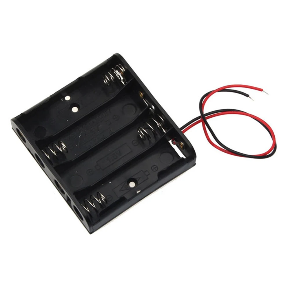Caja de almacenamiento de batería 18650 de 1, 2, 3 y 4 ranuras, contenedor de plástico DIY con soporte de Clip, cable de plomo negro para batería de 18650 y 3,7 V - imagen 4