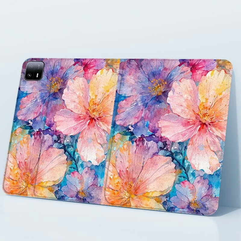 Pintura al óleo Color flor para Xiaomi Redmi Mi Pad 4 5 6 6s 7 7s SE Pro 2 11 Plus Max 12,4 11 11,2 12,5 8,7 pulgadas funda para tableta - imagen 2