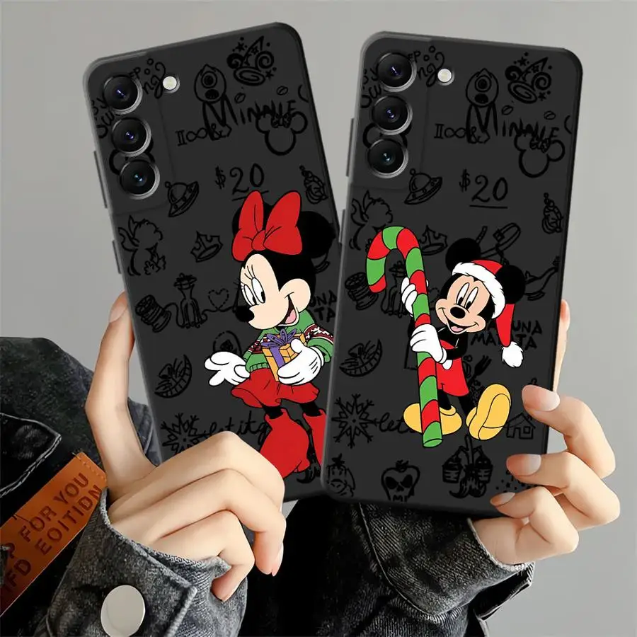 Funda para Honor Magic5Lite 70 8X X6 X8 90 X7 X5b X9a 200 400 Lite funda negra suave para teléfono Mickey Minnie Navidad