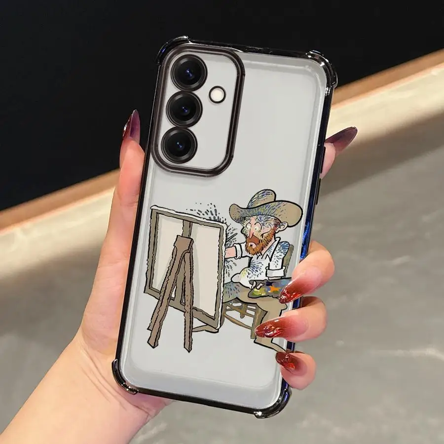 Funda transparente para teléfono Samsung Galaxy A16 A25 A52 A17 A35 A36 A26 A24 A33 A15 A13 A21s Van Gogh Creatividad - imagen 3