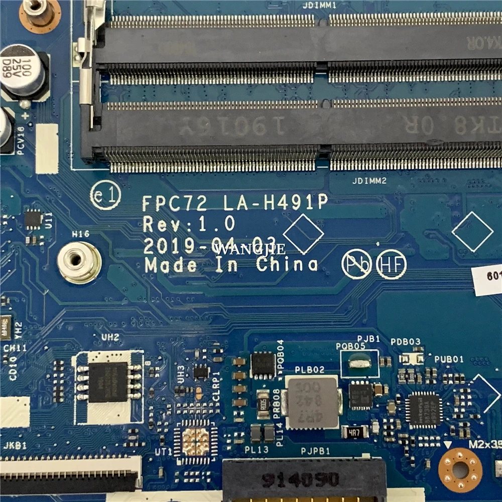 L59771-601 FPC72 LA-H491P para HP Omen 5 PLUS 17-CB 17T-CB placa base para ordenador portátil SRFCR i5-9300H CPU GTX 1650 4GB 100% completamente probado - imagen 3