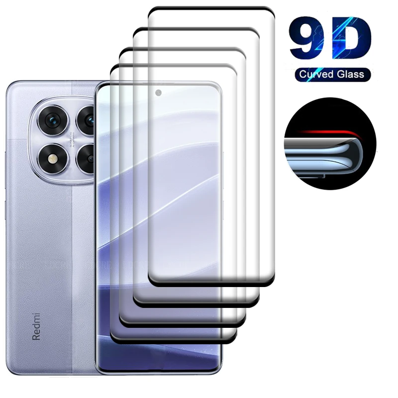 Protector de pantalla para Xiaomi Redmi Note 14 Pro, cristal templado curvado completo, 9H, 4 unidades - imagen 2