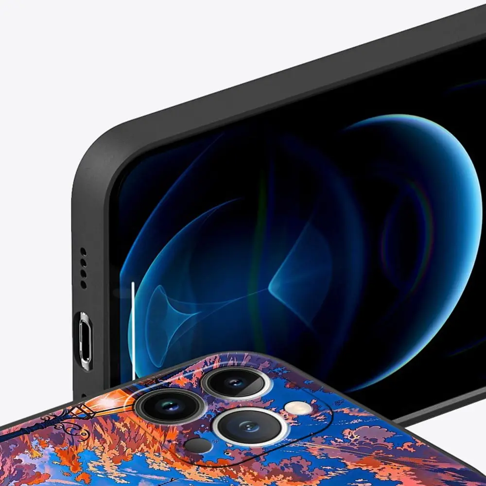 Paraguas rojo Torre Eiffel funda de teléfono de lujo para iPhone 17 Air 16 Plus 13 15 14 12 11 Pro MAX 7 8 SE cubierta negra de TPU suave - imagen 4