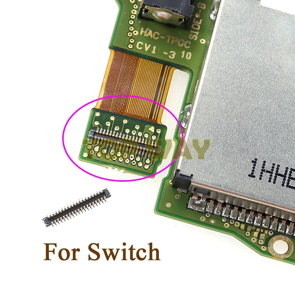 1 unidad de Cable con ranura para tarjeta de 38 pines, Cable con ranura para tarjeta de juego, conector para auriculares para accesorios de consola de juegos NS Switch - imagen 2