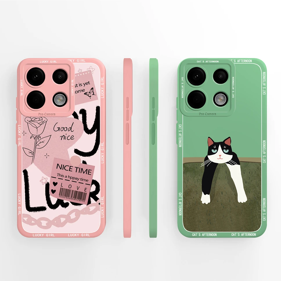 Funda de teléfono para Xiaomi Poco X6 Pro Pretty Mountain Astronaut, silicona líquida, protección Premium, cubierta trasera anticaída - imagen 2