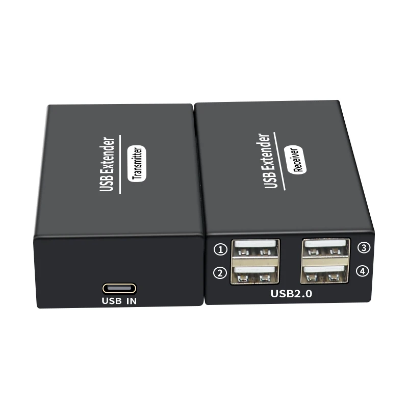 Extensor USB 2,0 de 120M sobre Ethernet, Cable RJ45 Cat6, extensión UTP, 4 puertos USB 2,0, divisor Hub para teclado, ratón, impresora, disco U - imagen 4