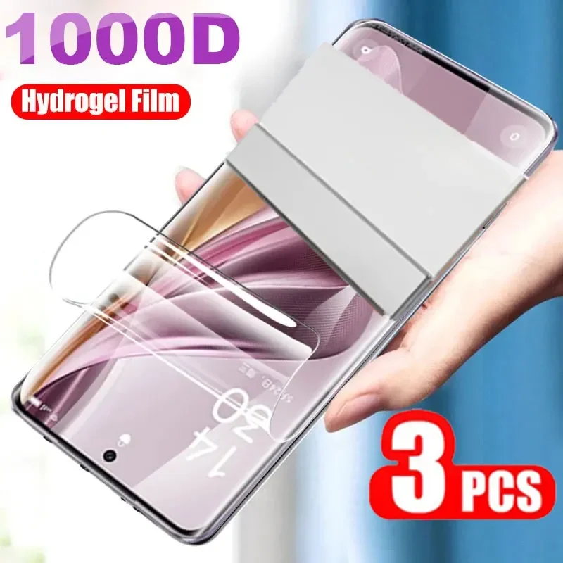 3 uds película de hidrogel para OPPO Reno 10 9 8 7 Pro Plus Protector de pantalla suave para OPPO Reno 7Z 8T 6 5 Lite película protectora HD