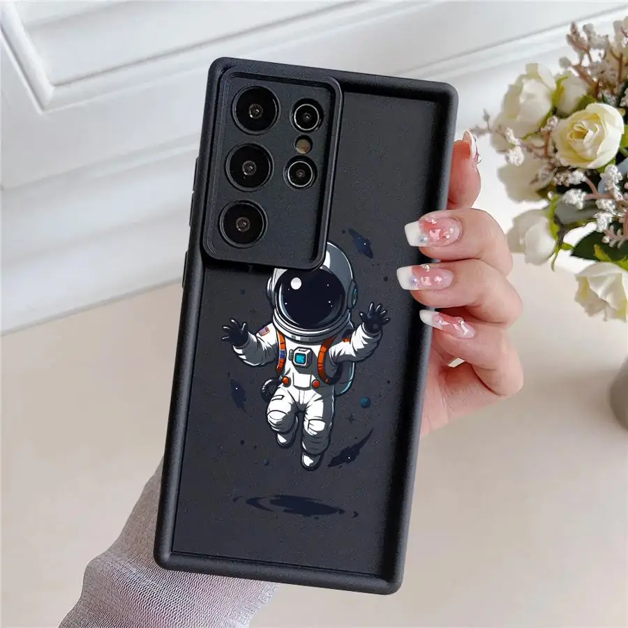 Space Astronaut Cool Soft TPU Phone Case for Samsung Galaxy S21 S20 S22 S25 Ultra S23 Plus S24 FE S24 S23 Note 20 Ultra S25  - imagen 2