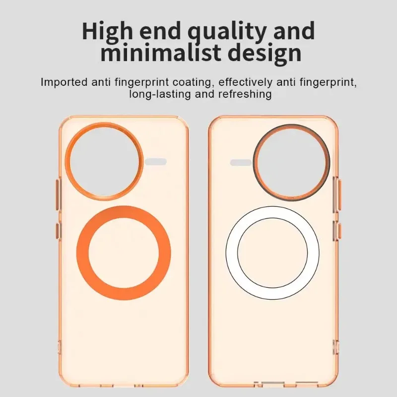 Para POCO F7 Ultra funda para Magsafe carga inalámbrica magnética cubierta de PC translúcida para POCO F7 Pro F7ultra Candy parachoques - imagen 4