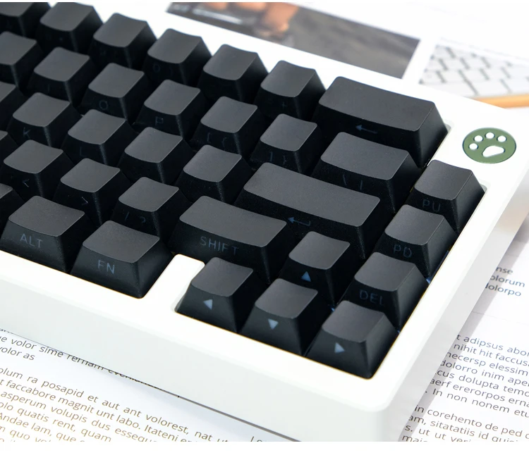 Teclas retroiluminadas laterales negras de 130 teclas, teclas PBT de perfil OEM para teclado mecánico MX Switch 61/104/68/87/98 ISO - imagen 5