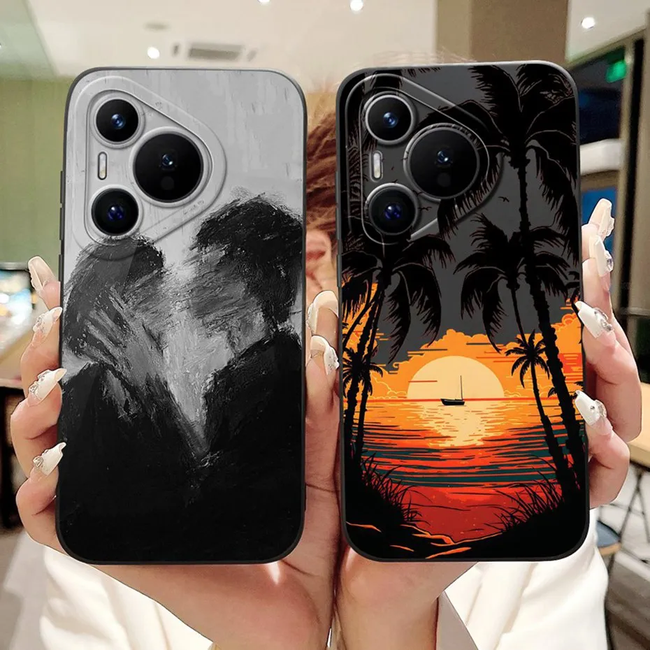 Nuevo diseño de funda de teléfono para Huawei Pura 70 70Pro Plus, funda de silicona suave a prueba de golpes para Huawei Pura70 70 Pro Pro +, fundas parachoques - imagen 4