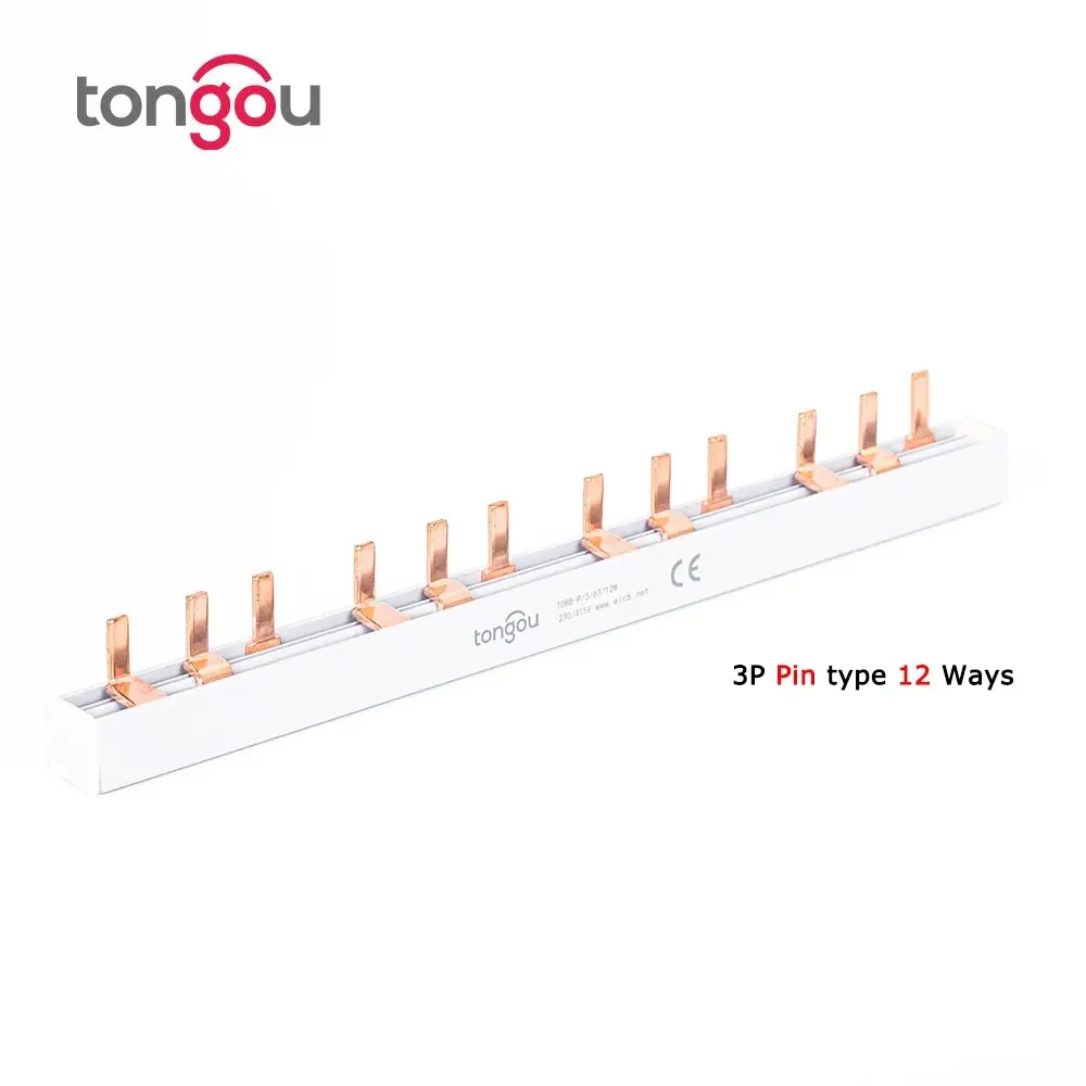 Tipo PIN de horquilla Tipo barra de cobre para caja de distribución disyuntor MCB 63A conector de la barra de distribución - imagen 4