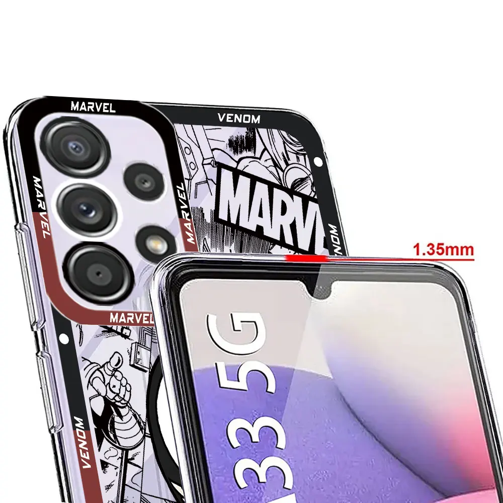 Funda de teléfono para Samsung Galaxy A34 A33 A12 A23 A42 A22 A72 A24 A53 A52 A32 A11 A73 A21s A54 A13 Marvel Spider Man Groot - imagen 2