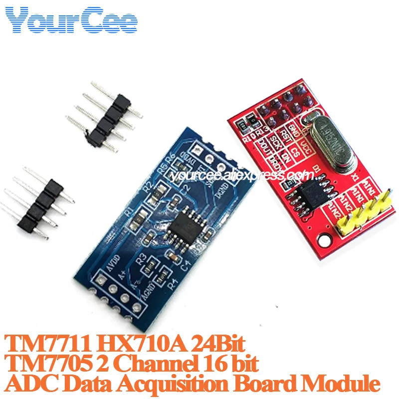 5 uds/1 unidad TM7705 2 canales 16 bits TM7711 placa convertidora analógica a digital de 24 bits módulo de adquisición de datos ADC - imagen 4